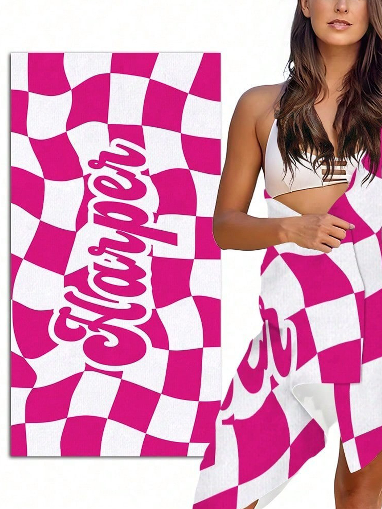 Personalized Monogram Beach Towel